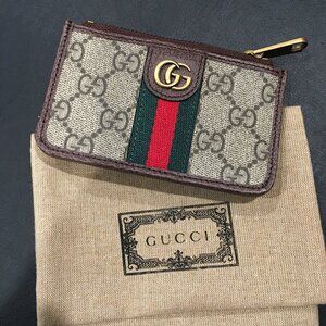 GUCCI Coated Canvas Ophidia GG Coin Purse Card Holder